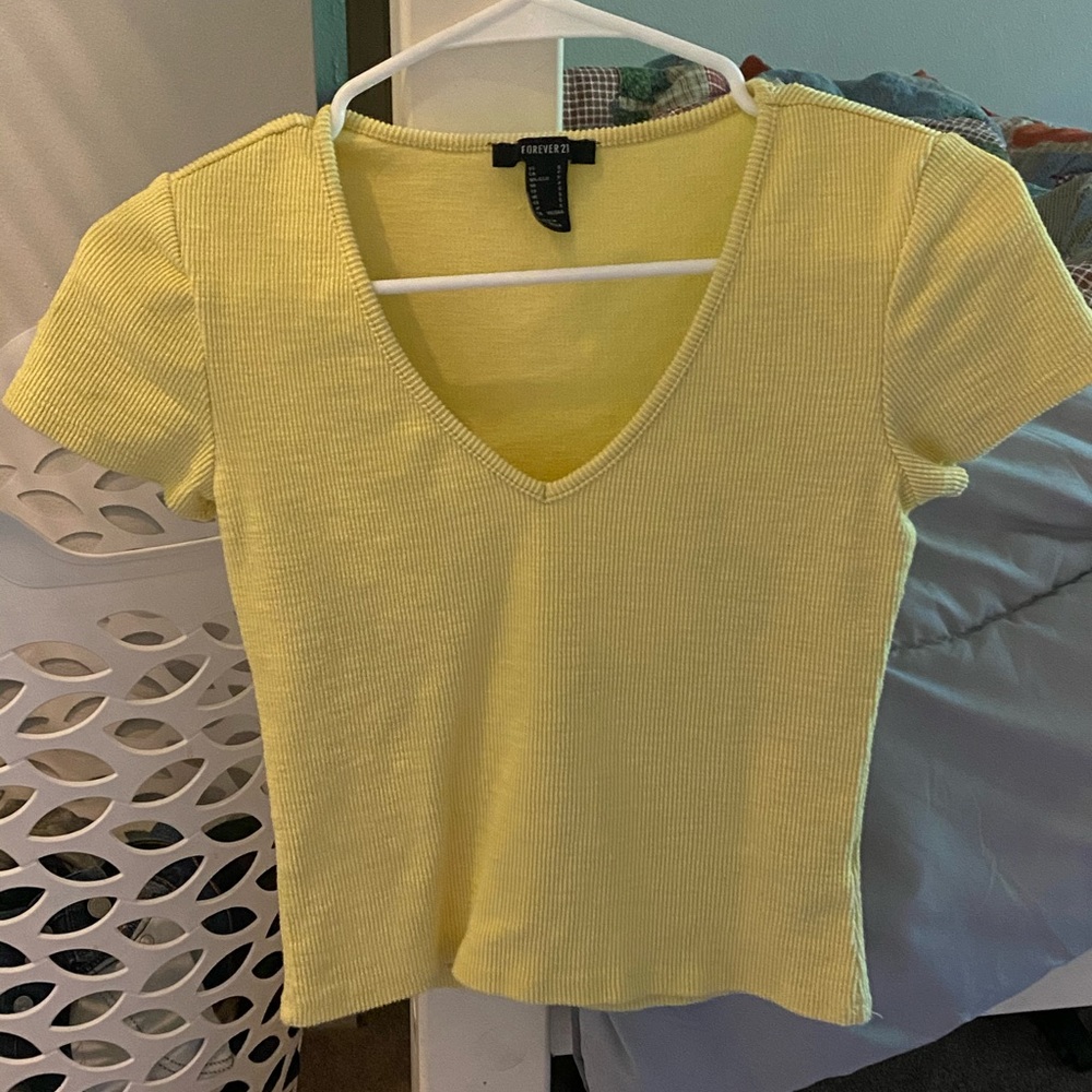 Pastel yellow Forever 21 top